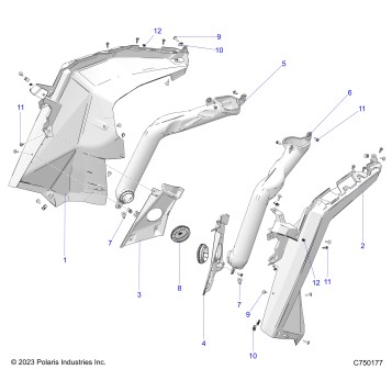 BODY, FRONT FLARES AND DUCTING - Z25XPD92A/92B (C750177)