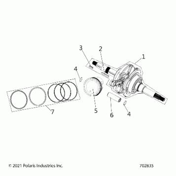 ENGINE, CRANKSHAFT, CONNECTING ROD AND PISTON - Z26HCA18A4/A7/B4/B7 (702835)