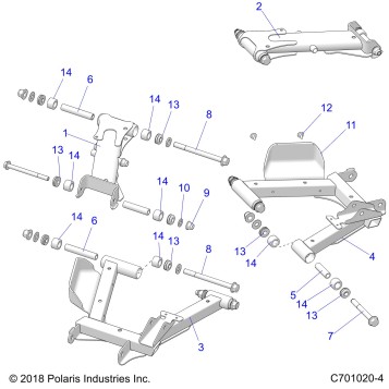SUSPENSION, REAR CONTROL ARMS - Z20A5A87B2/E87BP/BK/BX (C701020-4)