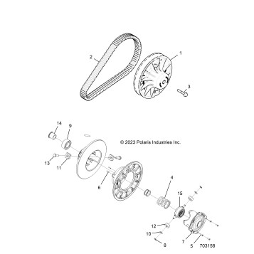 DRIVE TRAIN, SECONDARY CLUTCH - Z23NAK99A/99B (700415)
