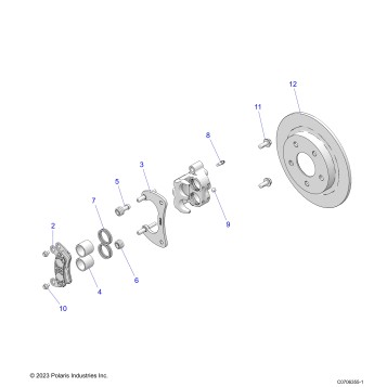 BRAKES, CALIPER, REAR - Z24G4D92AN/BN/AZ/BZ (C0706355-1)
