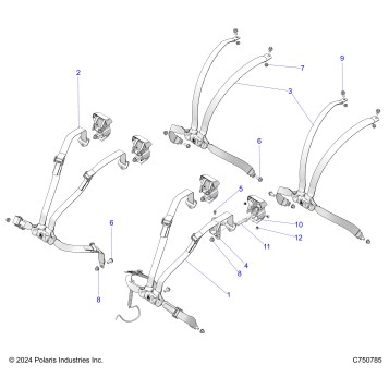 BODY, SEAT BELT MOUNTING - Z25X4D92A/92B (C750785)