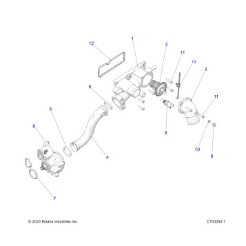 ENGINE, WATERPUMP - Z23RGD2KAJ/AK/BJ/BK (C703252-1)