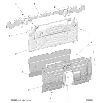 BODY, REAR CLOSEOFF, CENTER PANELS - Z23RGC2KAJ/BJ (C703295)