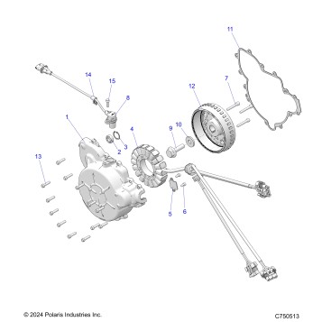 ENGINE, STATOR AND FLYWHEEL - Z25NEB99A4/B4 (C750513)