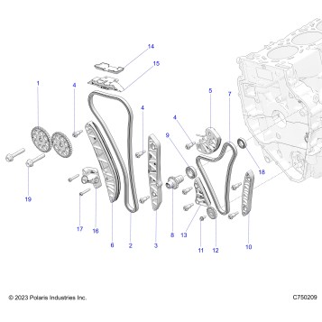 ENGINE, TIMING AND OIL CHAIN DRIVES - Z26RPK2KAR/BR/AV/BV/AC/BC/AJ/BJ (C750209)