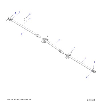 DRIVE TRAIN, FRONT PROP SHAFT - Z23R4D92AK/AS/BK/BS (C750568)