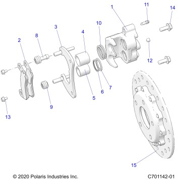 BRAKES, CALIPER, REAR - Z23G4C92AL/BL (C701142-01)