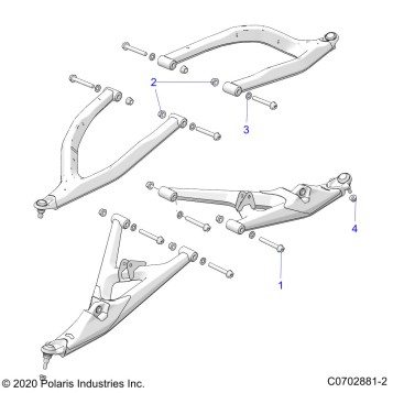 SUSPENSION, FRONT CONTROL ARMS MOUNTING - Z23G4C92AL/BL (C0702881-2)