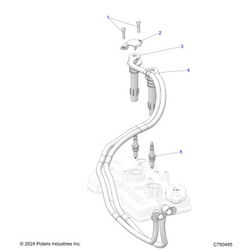 ENGINE, IGNITION COILS AND SPARK PLUGS - Z25NEB99A4/B4 (C750495)