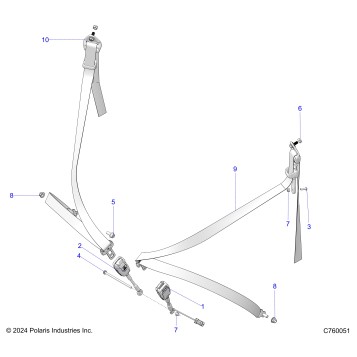 BODY, SEAT BELT MOUNTING, 3 POINT - Z25XPB92AP/BP (C760051)