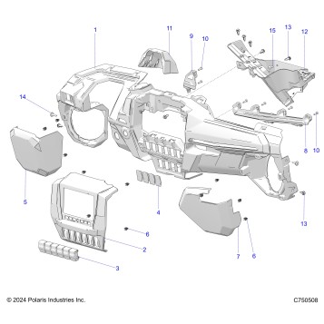 BODY, DASH LOWER - Z25X4B92AP/BP (C750508)