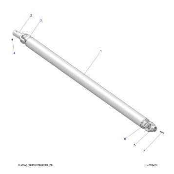 DRIVE TRAIN, PROP SHAFT,FRONT - Z23RMU2KAN/BN (C703247)