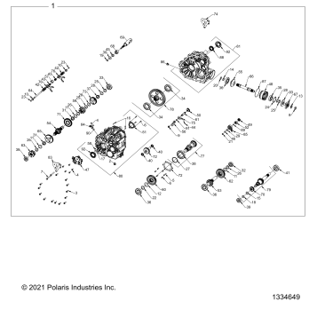 DRIVE TRAIN, MAIN GEARCASE INTERNALS - Z21N4E92AX/AG/BG/BX (1334649)