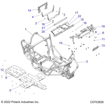 CHASSIS, MAIN FRAME AND SKID PLATES - Z22NAE99AJ/AN/BJ/BN (C0703826)