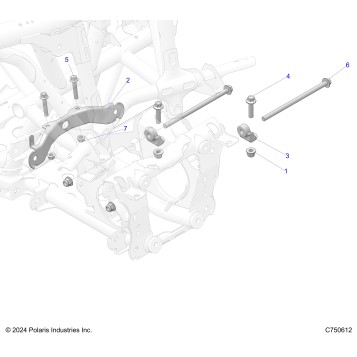 CHASSIS, FRONT GEARCASE AND BUMPER MOUNTING - Z25SPE92A4/B4 (C750612)