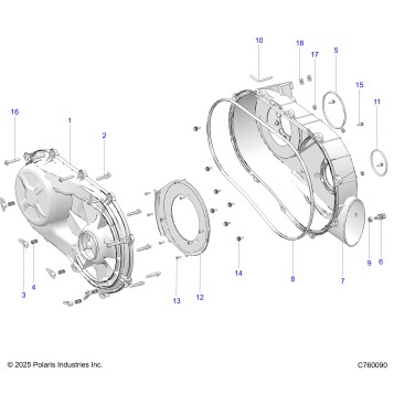 DRIVE TRAIN, CLUTCH COVER, INNER/OUTER - Z26RRL2KAL (C760090)