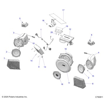 ELECTRICAL, AUDIO, FRONT - Z25R4P2KBL (C750811)