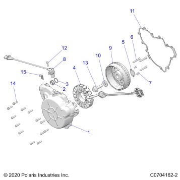 ENGINE, STATOR AND FLYWHEEL - Z23N4K99A/99B (C0704162-2)