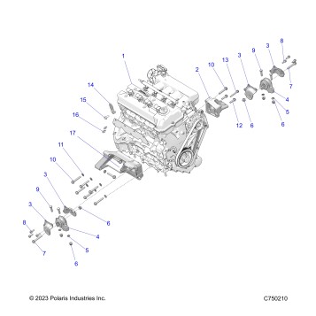 ENGINE, MOUNTING & LONG BLOCK - Z26RPK2KAR/BR/AV/BV/AC/BC/AJ/BJ (C750210)