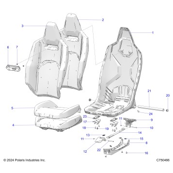 BODY, SEAT ASM., FRONT - Z25XPD92A/92B (C750466)