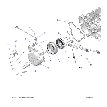 ENGINE, STATOR AND FLYWHEEL - Z23G4C92AL/BL (C702953)