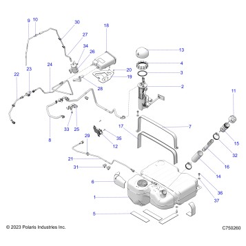 FUEL SYSTEM, EVAP - Z25XPD92B (C750260)