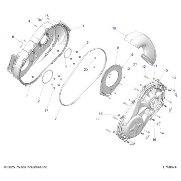 DRIVE TRAIN, CLUTCH COVER, INNER/OUTER - Z25RRL2KAL (C750874)