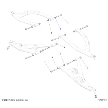 SUSPENSION, FRONT CONTROL ARMS MOUNTING - Z25SPE92A4/B4 (C750133)