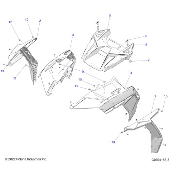 BODY, HOOD AND FRONT BODY WORK - Z23NAK99A/99B (C0704156-3)