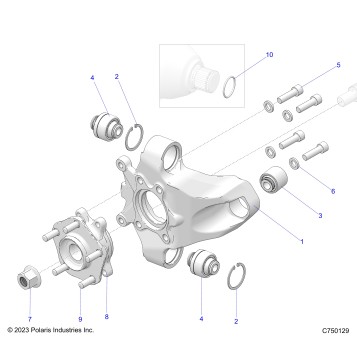 SUSPENSION, REAR CARRIER AND HUB - Z25SPE92A4/B4 (C750129)