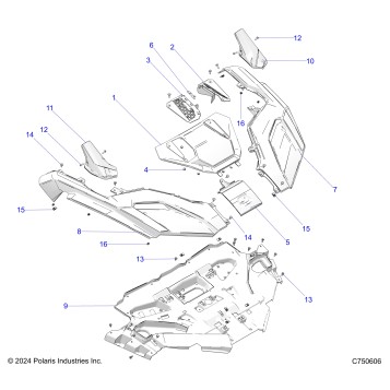 BODY, FRONT FENDERS & HOOD - Z26RPK2KAR/BR/AV/BV/AC/BC/AJ/BJ (C750606)
