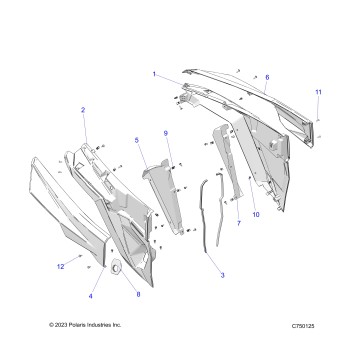 BODY, REAR FENDERS - Z25R4E2KA4/B4  (C750125)