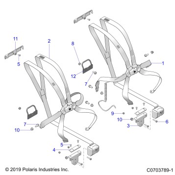 BODY, SEAT MOUNTING, FRONT, 6 POINT - Z23G4C92AL/BL (C0703789-1)
