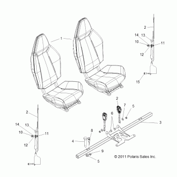 BODY, SEAT MOUNTING and BELTS - R12VE76AB/AD/AE/AJ/AO (49RGRSEATMTG12RZRS)