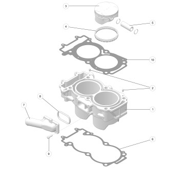 ENGINE, CYLINDER AND PISTON - Z15VDE99AT/AL/AV/AW/LP/EW/AO/AP/AZ/NV/NW/K99AA/AU (49RGRCYLINDER14RZR1000)