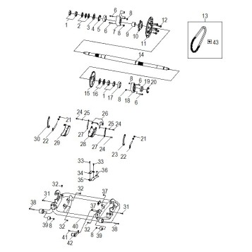 CHASSIS, SWING ARM AND REAR AXLE - Z19YAV17B2/B4 (A00018)