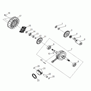 ENGINE, CRANKSHAFT and PISTON - Z19YAV17B2/B4 (A00036)