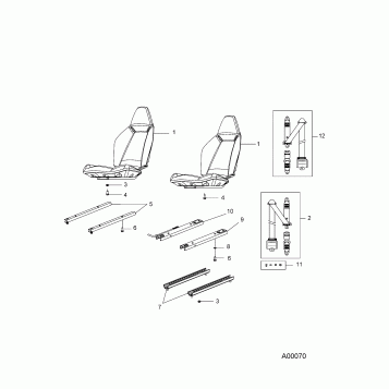 BODY, SEAT, MOUNTING and BELTS - Z19YAV17B2/B4 (49RGRSEATMTG10RZR170)