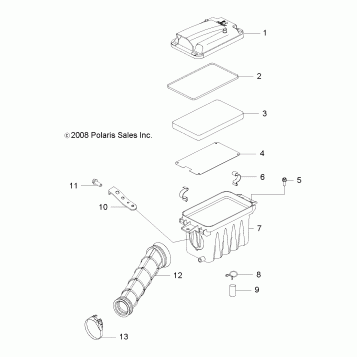 ENGINE, AIR INTAKE SYSTEM - A09VA17AA/AD (49RGRAIRBOX09RZR170)