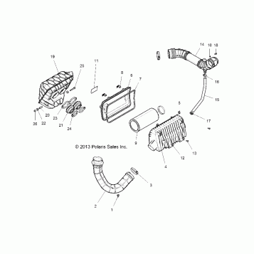 ENGINE, AIR INTAKE SYSTEM - Z16VFE99AF/AS/AM (49RGRAIRBOX14RZR1000)