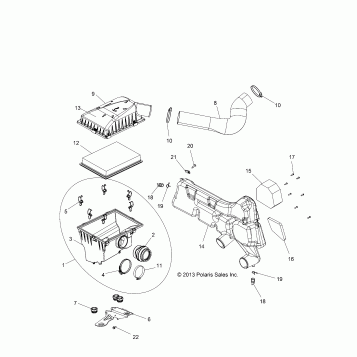 ENGINE, AIR INTAKE SYSTEM - Z14VH57AD/6EAI/6EAW (49RGRAIRBOX14RZR570)