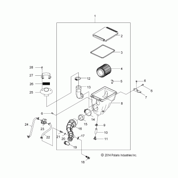 ENGINE, AIR INTAKE SYSTEM - Z19YAV17B2/B4 (49RGRAIRBOX15RZR170)