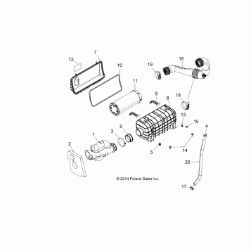 ENGINE, AIR INTAKE SYSTEM - Z15VCE87AT/AV (49RGRAIRBOX15RZR900)