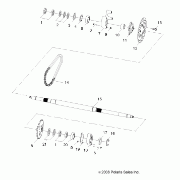 WHEELS, REAR AXLE - A09VA17AA/AD (49RGRAXLE09RZR170)