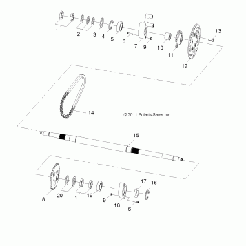 WHEELS, REAR AXLE - R15YAV17AA/AF/BA/BF (49RGRAXLE12RZR170)