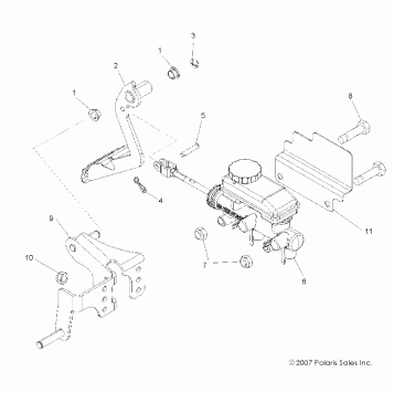 BRAKES, PEDAL and MASTER CYLINDER - R10VH76 ALL OPTIONS/VY76AZ (49RGRBRAKEFOOT08VISTA)