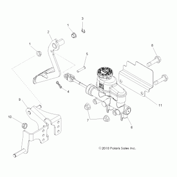 BRAKES, PEDAL and MASTER CYLINDER - R11JH87AA/AD (49RGRBRAKEFOOT11RZR875)