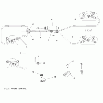 BRAKE LINES/MASTER CYLINDER - R08VH76AD/AG (49RGRBRAKELINES08VISTA)