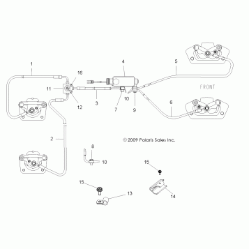 BRAKES, BRAKE LINES and MASTER CYLINDER - R10XH76AA (49RGRBRAKELINES10RZRS4)